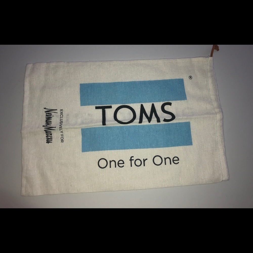New Toms Dust Bag W/Drawstring 15X10 Store Your Shoes Keep Them Like New